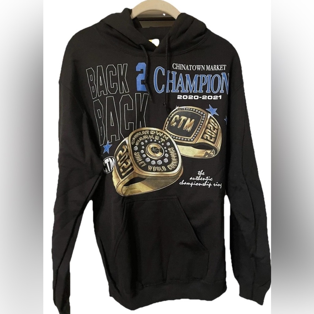 Chinatown Market "Back 2 Back Champion" Black Hoodie
